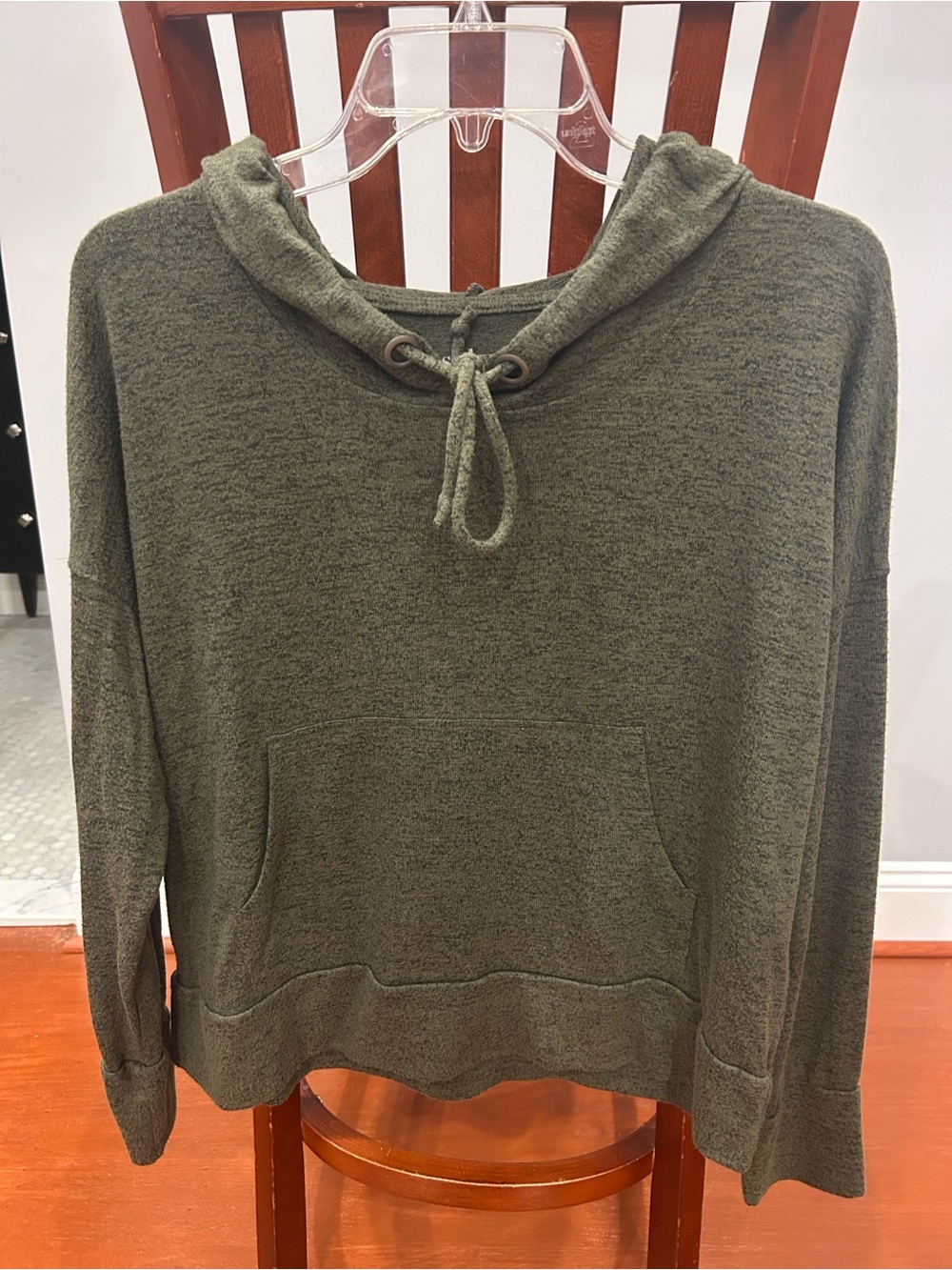 Soho Olive Hooded Pullover Sweatshirt